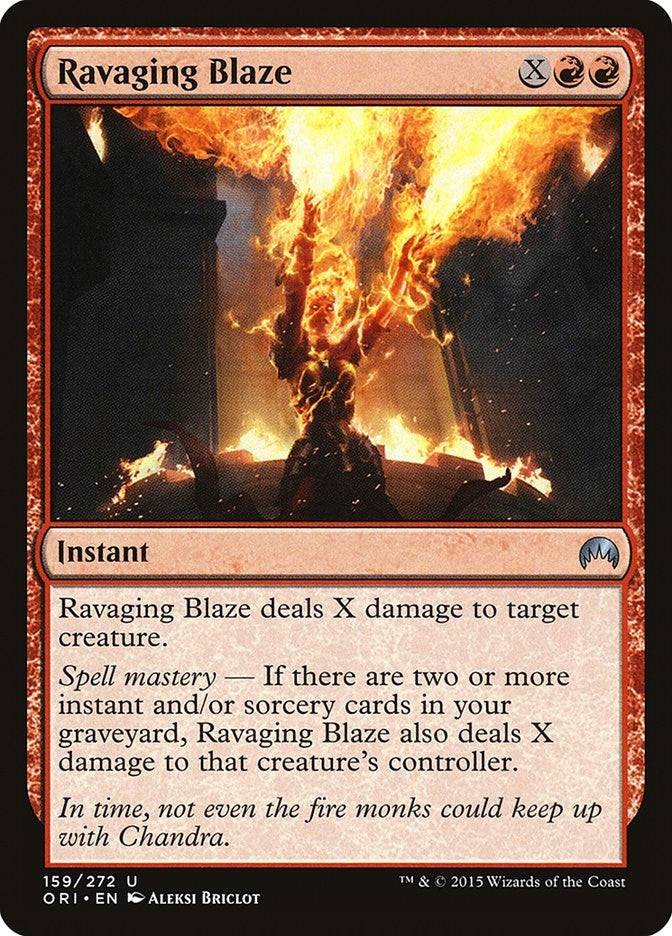 Image for Ravaging Blaze (Magic Origins) (159) - Magic: The Gathering