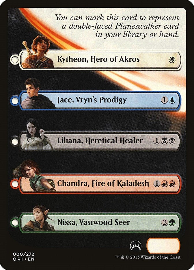 Image for Checklist Card - Magic Origins (Planeswalker) (Magic Origins) (0) - Magic: The Gathering