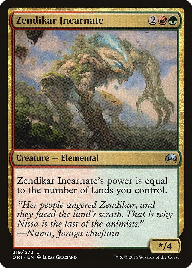 Image for Zendikar Incarnate (Magic Origins) (219) - Magic: The Gathering