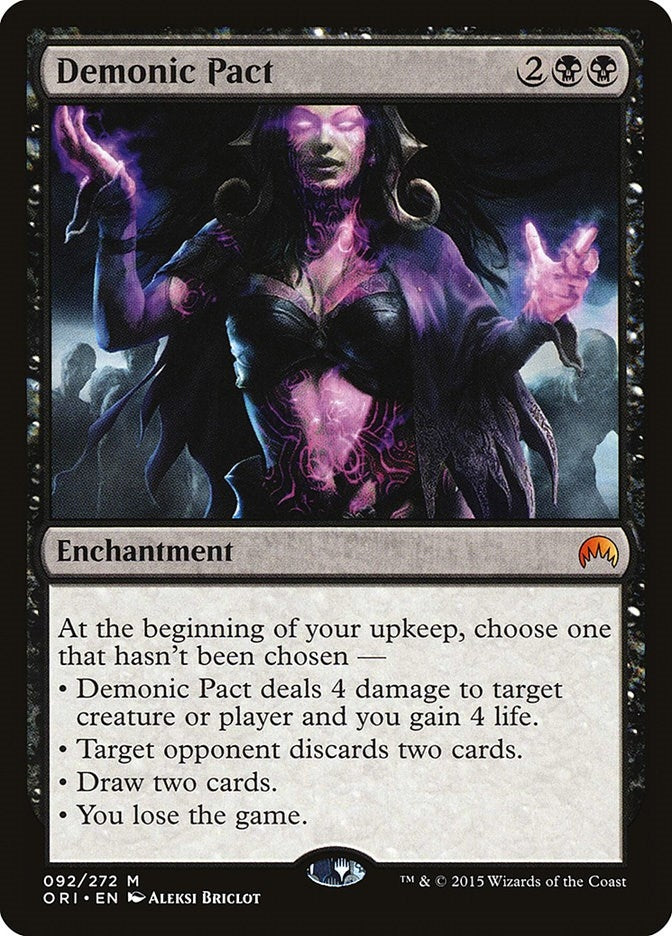 Image for Demonic Pact (Magic Origins) (92) - Magic: The Gathering