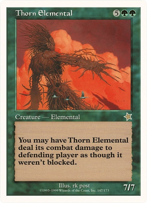 Image for Thorn Elemental (Starter 1999) (Oversize Cards) (147) - Magic: The Gathering