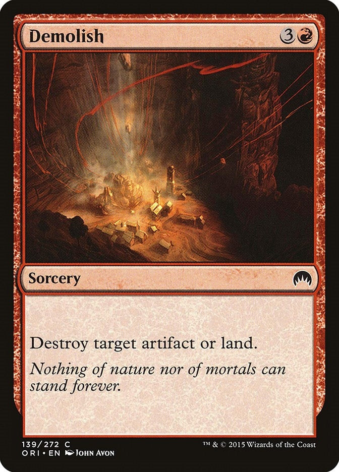Image for Demolish (Magic Origins) (139) - Magic: The Gathering