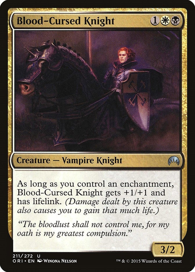 Image for Blood-Cursed Knight (Magic Origins) (211) - Magic: The Gathering