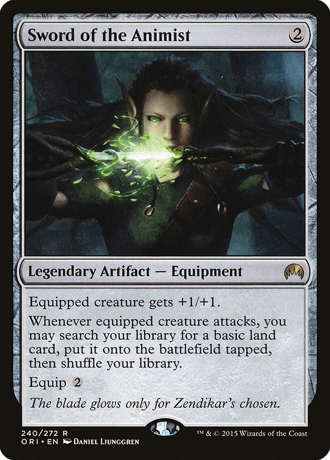 Image for Sword of the Animist (Magic Origins) (240) - Magic: The Gathering