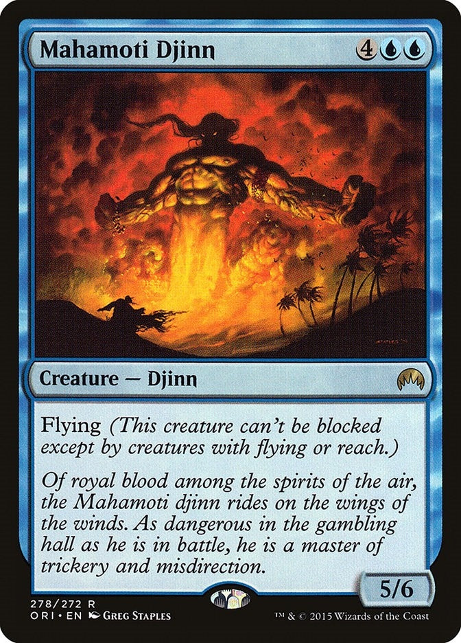 Image for Mahamoti Djinn (Magic Origins) (278) - Magic: The Gathering
