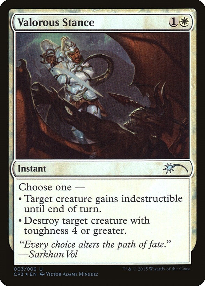 Image for Valorous Stance (Unique and Miscellaneous Promos) (3) - Magic: The Gathering