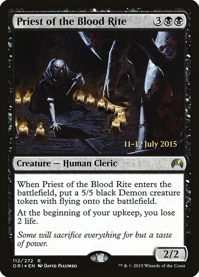 Image for Priest of the Blood Rite (Prerelease Cards) (112) - Magic: The Gathering