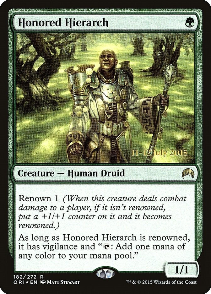 Image for Honored Hierarch (Prerelease Cards) (182) - Magic: The Gathering