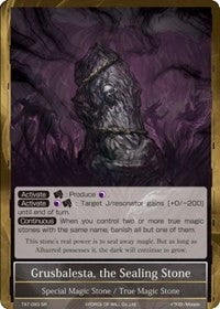 Image for Grusbalesta, the Sealing Stone (The Castle and The Two Towers) (TAT-093) - Force of Will