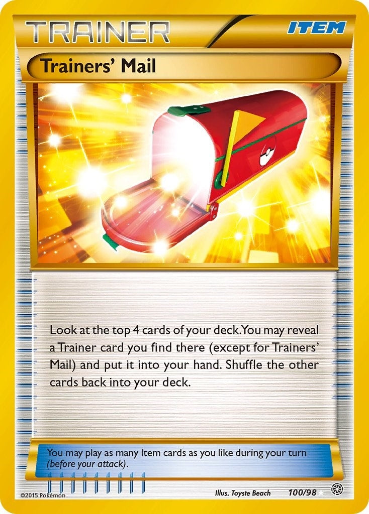 Image for Trainers' Mail (Secret) (XY - Ancient Origins) (100/98) - Pokemon