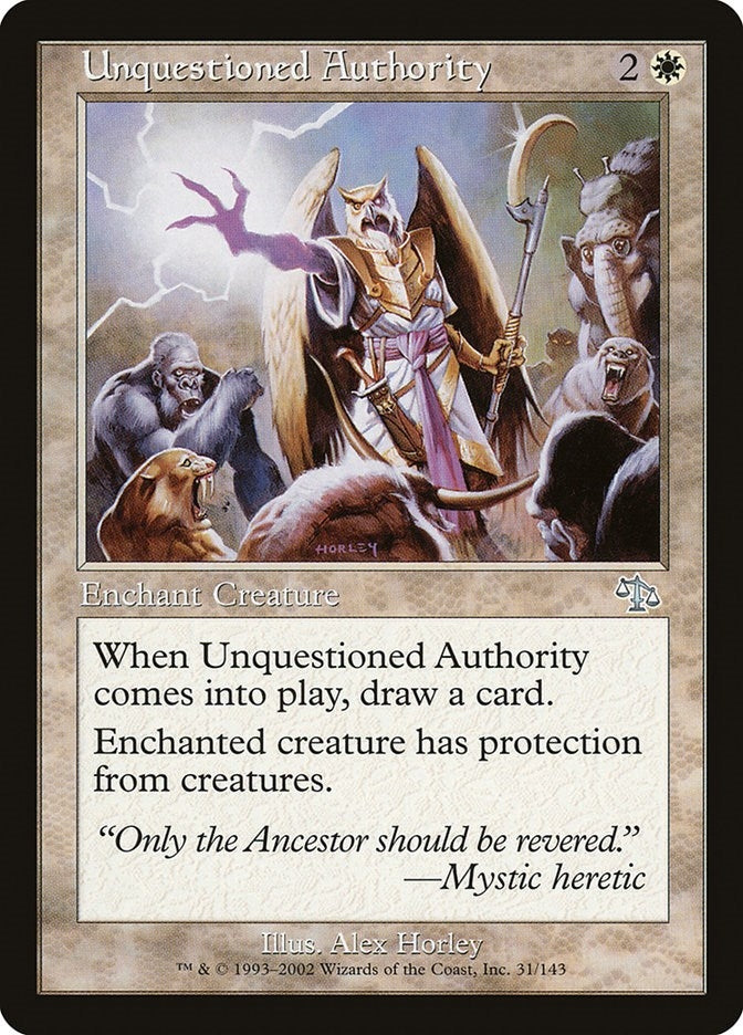 Image for Unquestioned Authority (Judgment) (31) - Magic: The Gathering