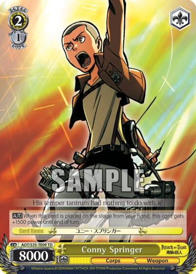 Image for Conny Springer (Attack on Titan) (AOT/S35-TE09 TD) - Weiss Schwarz