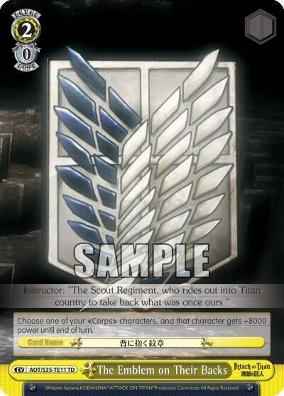Image for The Emblem on Their Backs (Attack on Titan) (AOT/S35-TE11 TD) - Weiss Schwarz