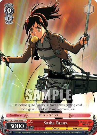 Image for Sasha Braus (Attack on Titan) (AOT/S35-TE15 TD) - Weiss Schwarz