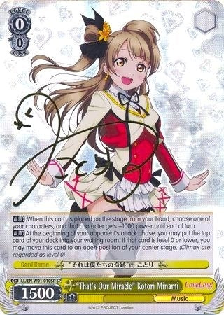 Image for "That's Our Miracle" Kotori Minami (SP) (Love Live! DX) (LL/EN-W01-010SP SP) - Weiss Schwarz