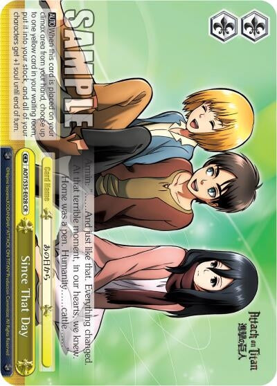 Image for Since That Day (Attack on Titan) (AOT/S35-E028 CR) - Weiss Schwarz