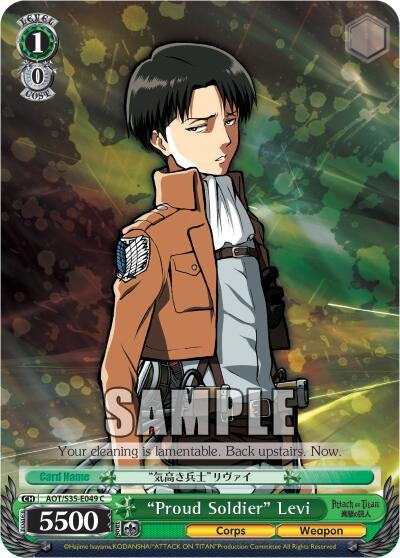 Image for "Proud Soldier" Levi (Attack on Titan) (AOT/S35-E049 C) - Weiss Schwarz