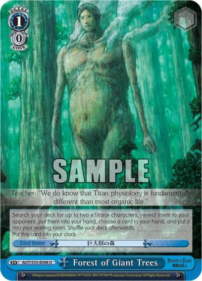 Image for Forest of Giant Trees (Attack on Titan) (AOT/S35-E098 U) - Weiss Schwarz