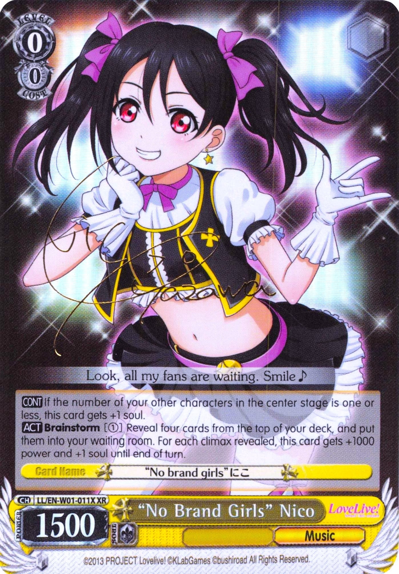 Image for "No Brand Girls" Nico (XR) (Love Live! DX) (LL/EN-W01-011X XR) - Weiss Schwarz