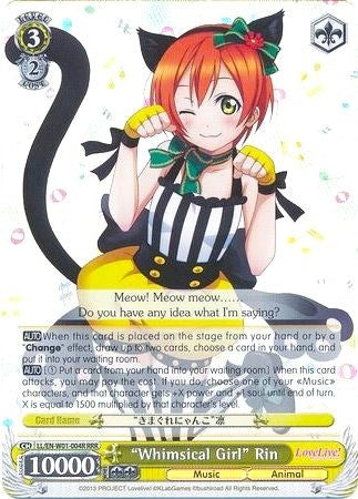 Image for "Whimsical Girl" Rin (RRR) (Love Live! DX) (LL/EN-W01-004R RRR) - Weiss Schwarz