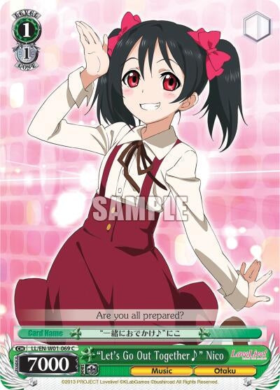 Image for "Let's Go Out Together~" Nico (Love Live! DX) (LL/EN-W01-069 C) - Weiss Schwarz