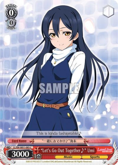 Image for "Let's Go Out Together~" Umi (Love Live! DX) (LL/EN-W01-083 C) - Weiss Schwarz