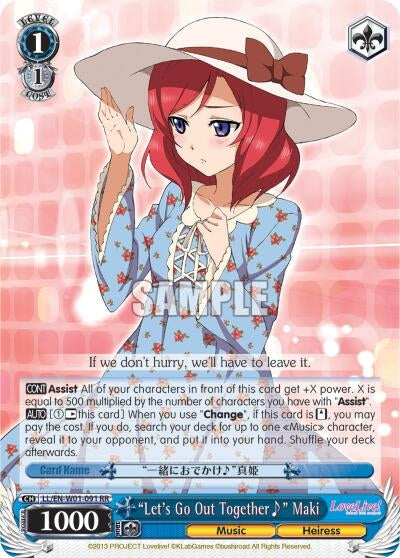 Image for "Let's Go Out Together~" Maki (Love Live! DX) (LL/EN-W01-091 RR) - Weiss Schwarz