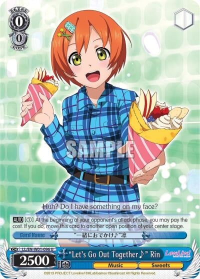 Image for "Let's Go Out Together~" Rin (Love Live! DX) (LL/EN-W01-096 U) - Weiss Schwarz