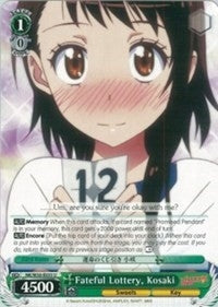 Image for Fateful Lottery, Kosaki (NISEKOI -False Love-) (NK/W30-E035 U) - Weiss Schwarz