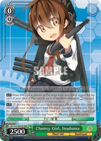 Image for Clumsy Girl, Inaduma (RRR) (KanColle) (KC/S25-E061R RRR) - Weiss Schwarz