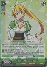 Image for Gathering Materials, Leafa (Parallel Foil) (Sword Art Online II) (SAO/SE23-E06 C) - Weiss Schwarz