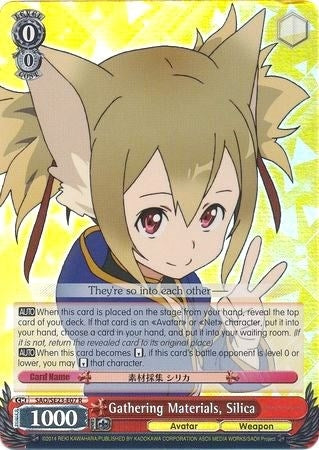 Image for Gathering Materials, Silica (Parallel Foil) (Sword Art Online II) (SAO/SE23-E07 R) - Weiss Schwarz