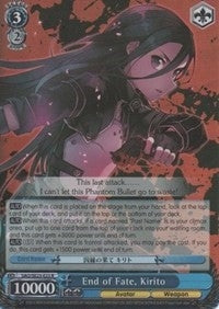 Image for End of Fate, Kirito (Parallel Foil) (Sword Art Online II) (SAO/SE23-E23 R) - Weiss Schwarz