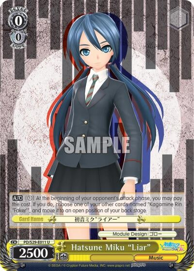 Image for Hatsune Miku "Liar" (Hatsune Miku: Project DIVA F 2nd) (PD/S29-E011 U) - Weiss Schwarz
