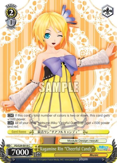 Image for Kagamine Rin "Cheerful Candy" (Hatsune Miku: Project DIVA F 2nd) (PD/S29-E018 C) - Weiss Schwarz