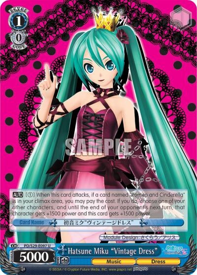Image for Hatsune Miku "Vintage Dress" (Hatsune Miku: Project DIVA F 2nd) (PD/S29-E097 U) - Weiss Schwarz
