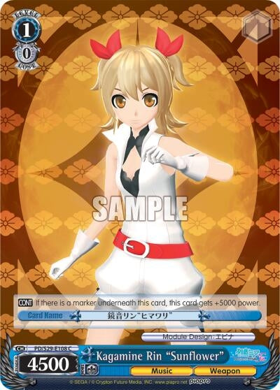 Image for Kagamine Rin "Sunflower" (Hatsune Miku: Project DIVA F 2nd) (PD/S29-E108 C) - Weiss Schwarz