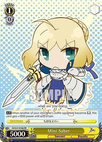 Image for Mini Saber (Fate/Zero) (FZ/S17-E106 PR) - Weiss Schwarz