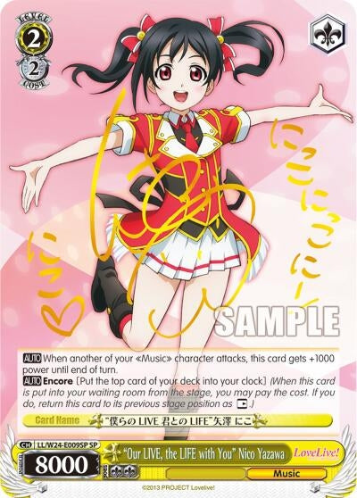Image for "Our LIVE, the LIFE with You" Nico Yazawa (SP) (Love Live!) (LL/W24-E009SP SP) - Weiss Schwarz