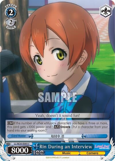 Image for Rin During an Interview (Love Live!) (LL/W24-E093 C) - Weiss Schwarz