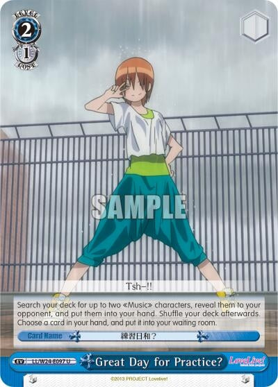 Image for Great Day for Practice? (Love Live!) (LL/W24-E097 U) - Weiss Schwarz