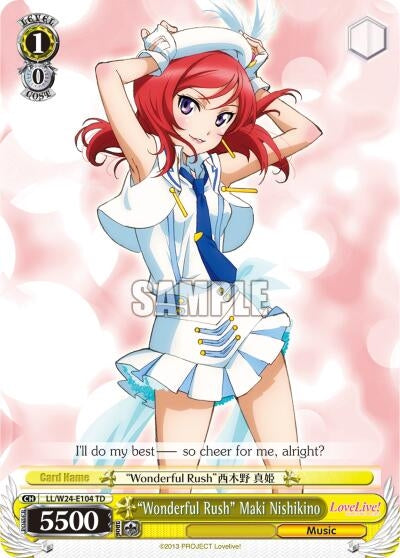 Image for "Wonderful Rush" Maki Nishikino (Love Live!) (LL/W24-E104 TD) - Weiss Schwarz