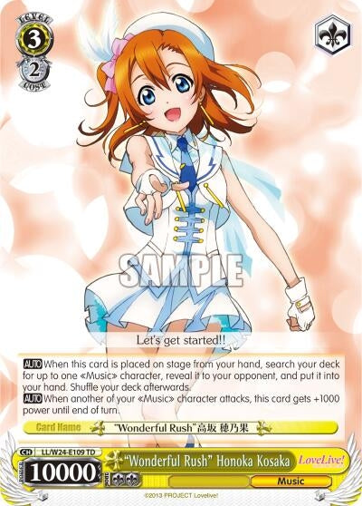 Image for "Wonderful Rush" Honoka Kosaka (Love Live!) (LL/W24-E109 TD) - Weiss Schwarz