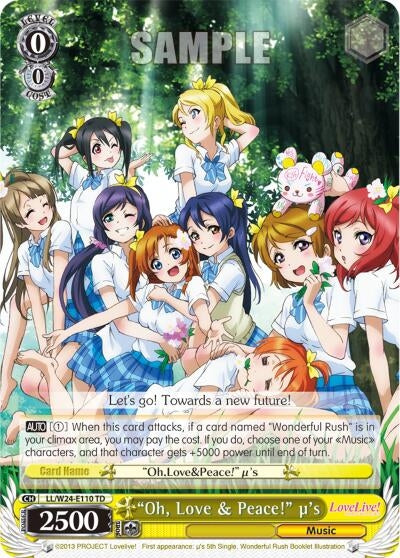 Image for "Oh, Love & Peace!" u's (Love Live!) (LL/W24-E110 TD) - Weiss Schwarz