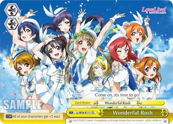 Image for Wonderful Rush (Love Live!) (LL/W24-E111 TD) - Weiss Schwarz
