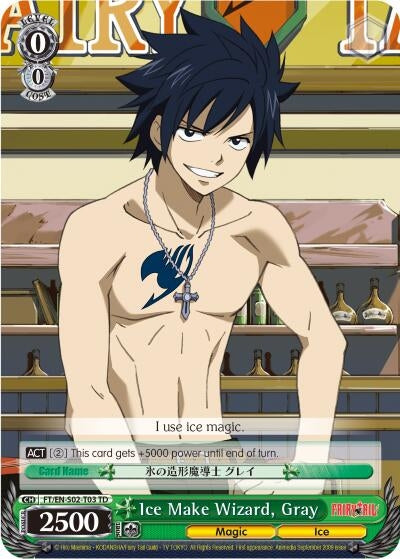 Image for Ice Make Wizard, Gray (Fairy Tail ver.E) (FT/EN-S02-T03 TD) - Weiss Schwarz