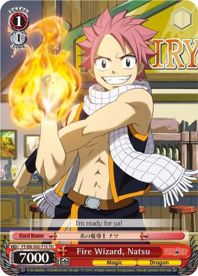 Image for Fire Wizard, Natsu (Fairy Tail ver.E) (FT/EN-S02-T15 TD) - Weiss Schwarz