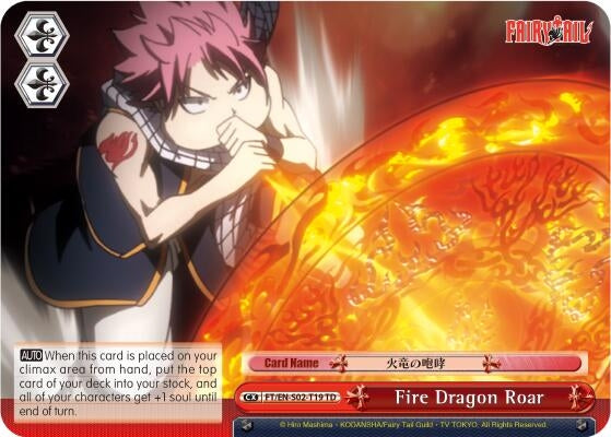 Image for Fire Dragon Roar (Fairy Tail ver.E) (FT/EN-S02-T19 TD) - Weiss Schwarz