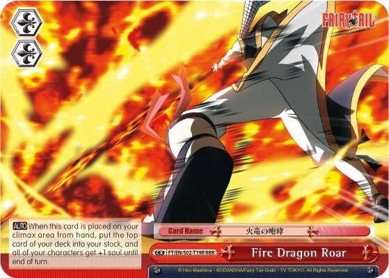 Image for Fire Dragon Roar (RRR) (Fairy Tail ver.E) (FT/EN-S02-T19R RRR) - Weiss Schwarz
