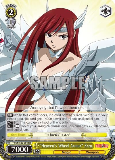 Image for "Heaven's Wheel Armor" Erza (Fairy Tail ver.E) (FT/EN-S02-001 RR) - Weiss Schwarz